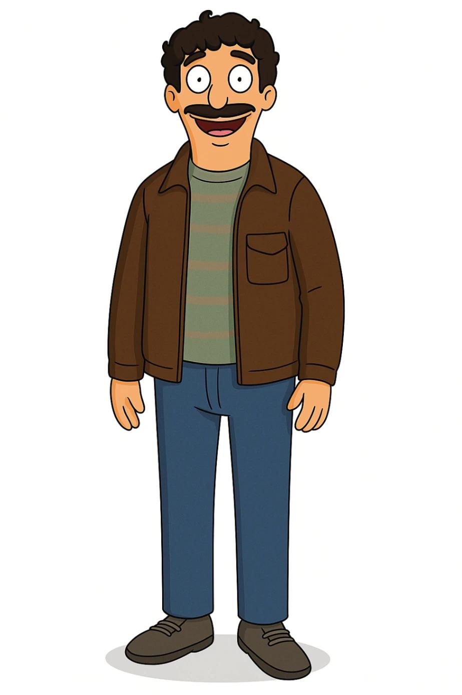Bob's Burgers Cartoon Character AI generated image example