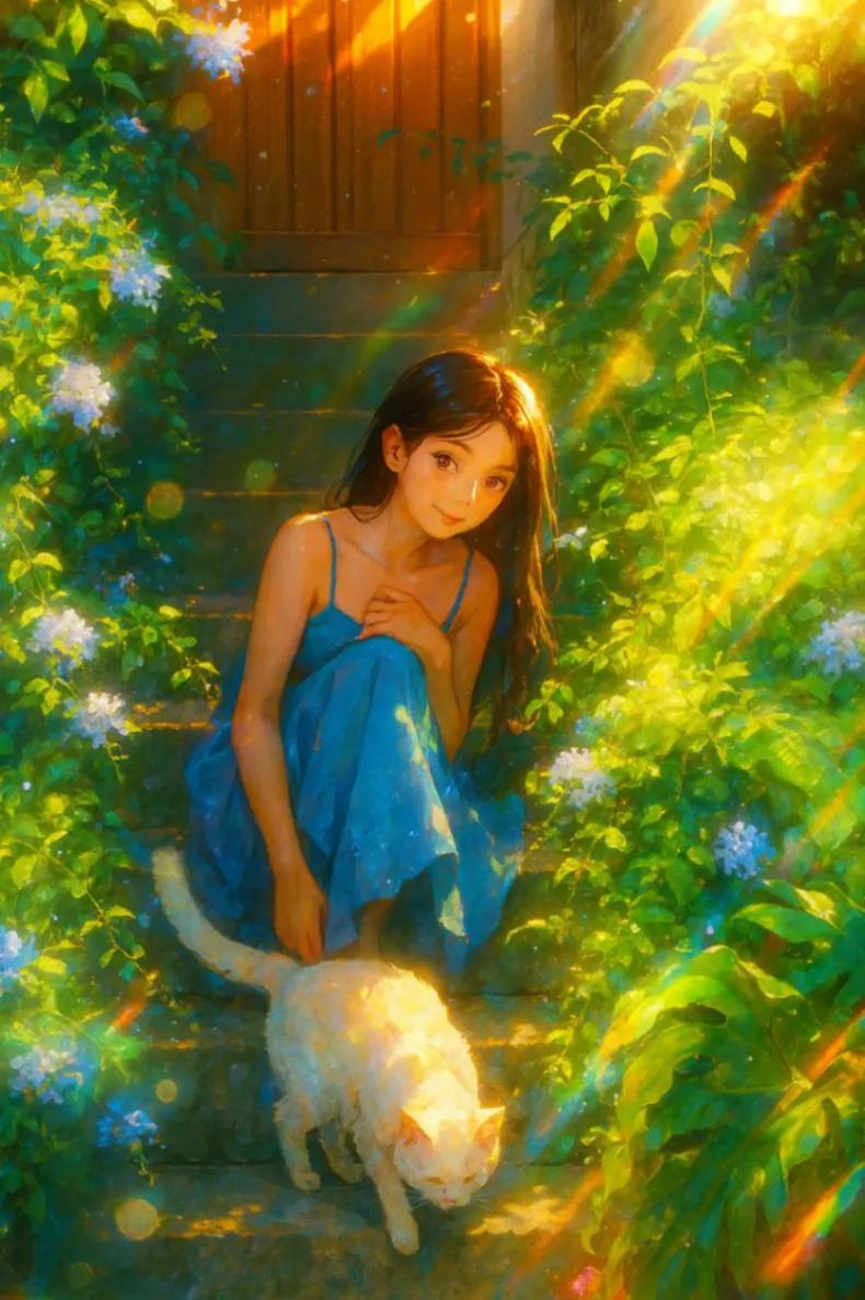 Vivid Cinematic Anime Realism Illustration AI generated image example