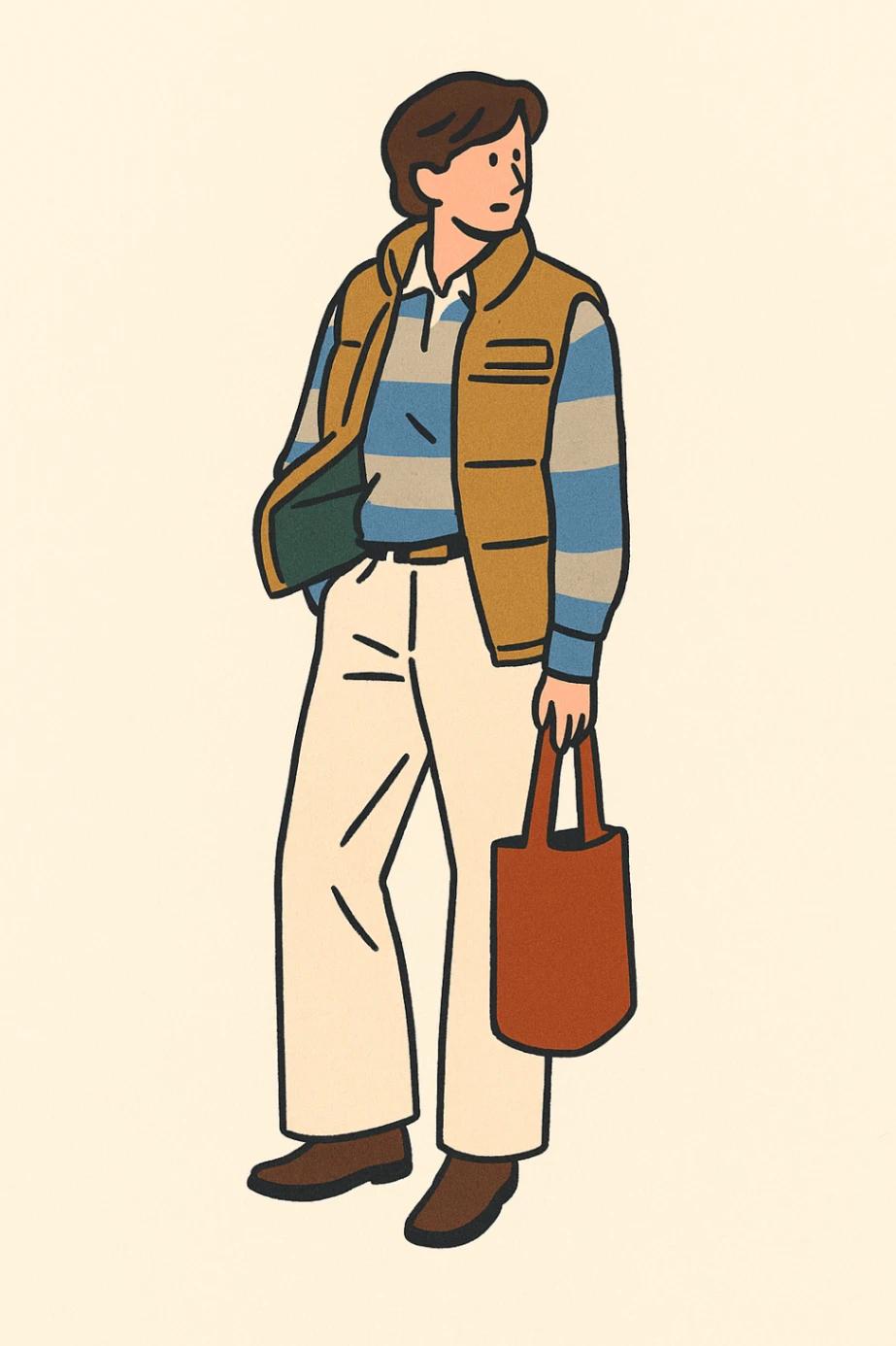Classic Flat Vintage Style Cartoon Illustration AI generated image example