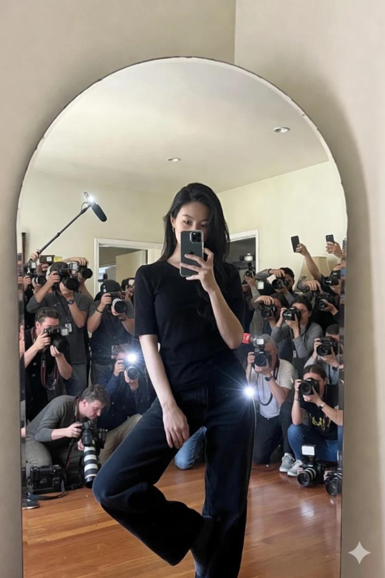 Mirror Reflection (Paparazzi) AI generated image example
