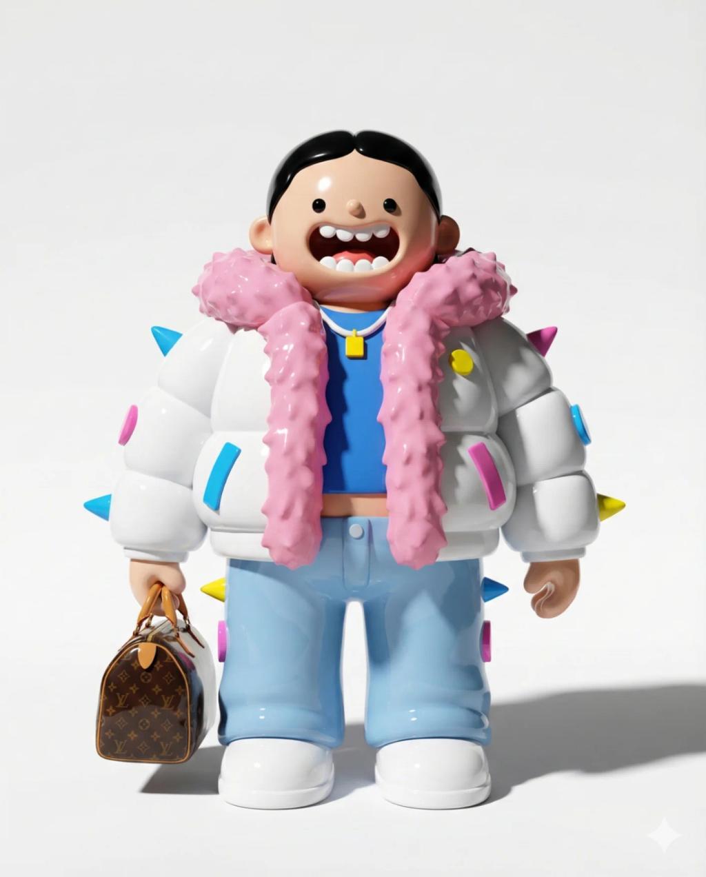 Glossy Designer Toy Character Figure AI generated image example
