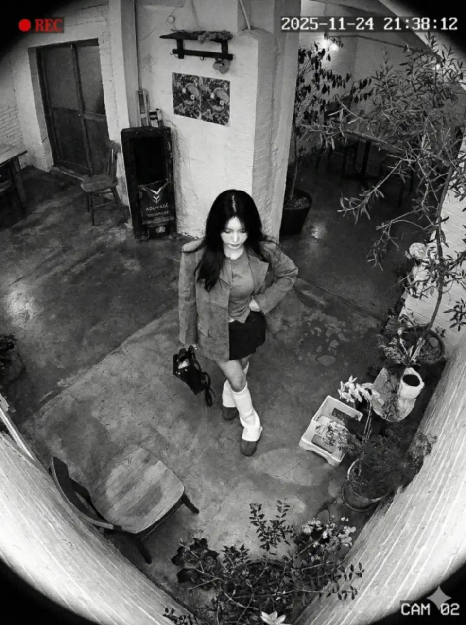 Black and White CCTV Surveillance Footage AI generated image example