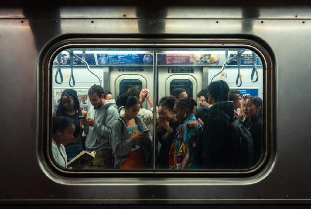 Cinematic NYC Subway Scene (Through the subway window) AI generated image example