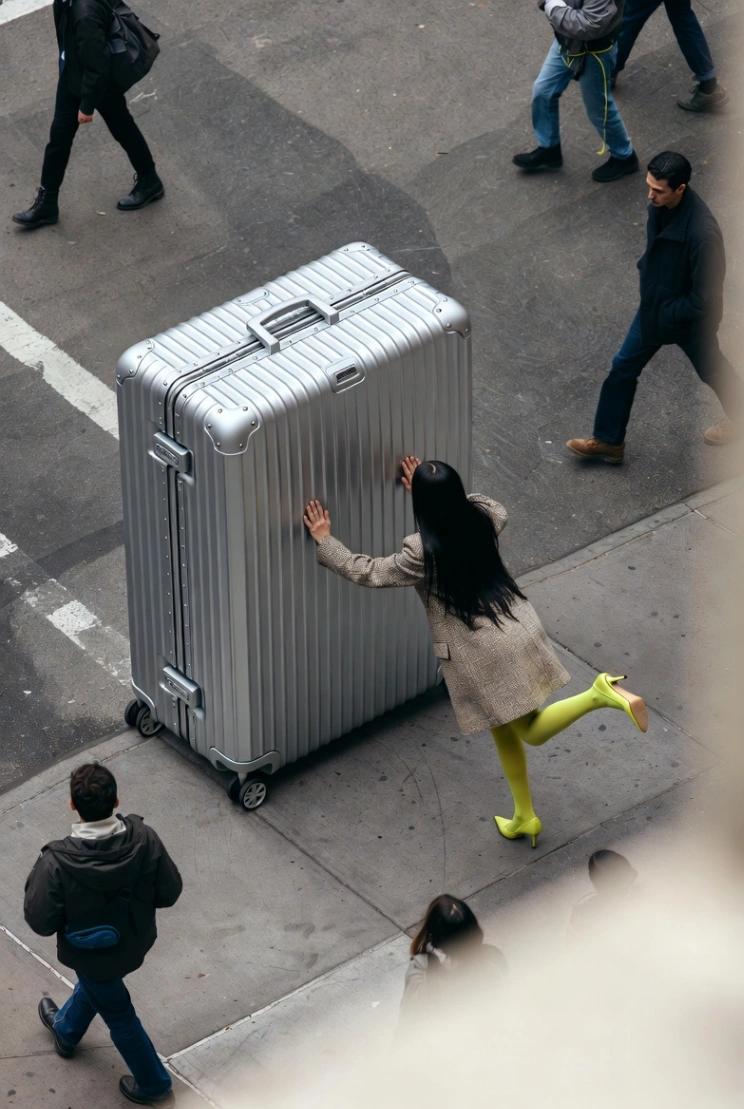 Oversized Suitcase NYC Scene AI generated image example