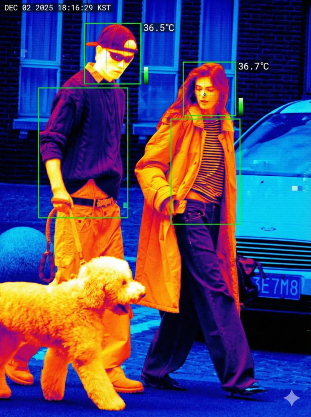 Thermal Body-Scan Surveillance AI generated image example
