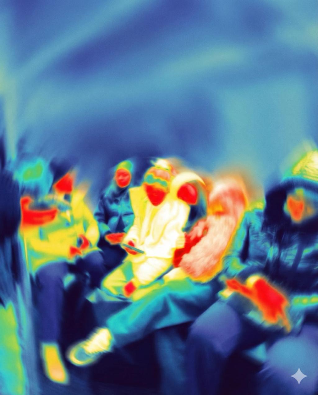 Dreamy Abstract Thermal Fashion Blur AI generated image example
