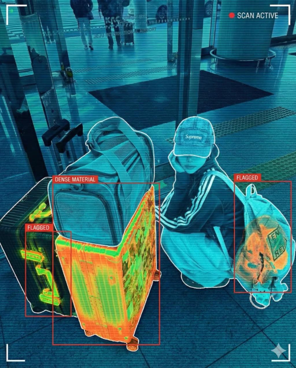 Airport X-Ray Scanner (High-Security Threat Detection Version) AI generated image example