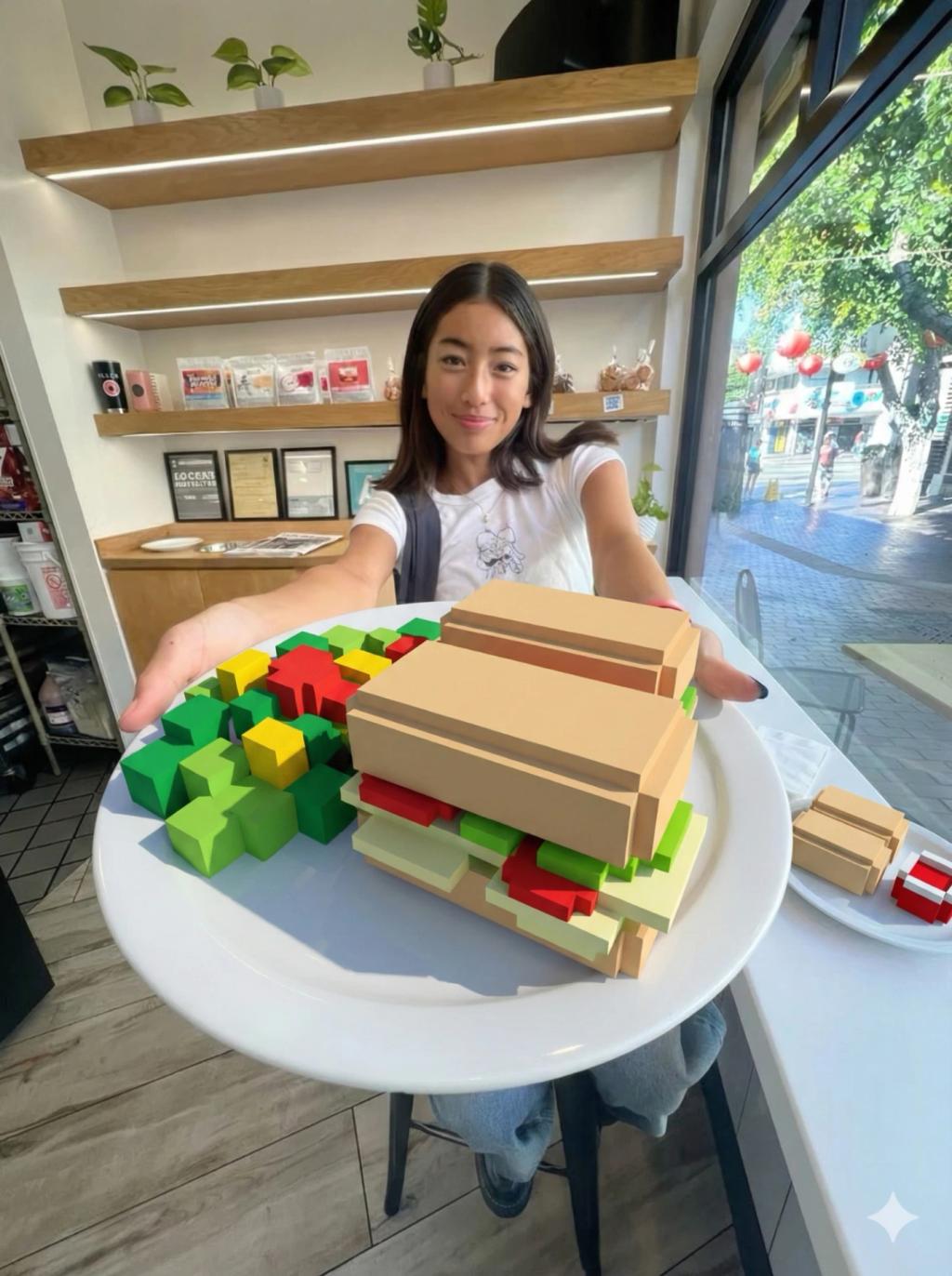 Transform Food and Items into 3D Voxel Cubes AI generated image example