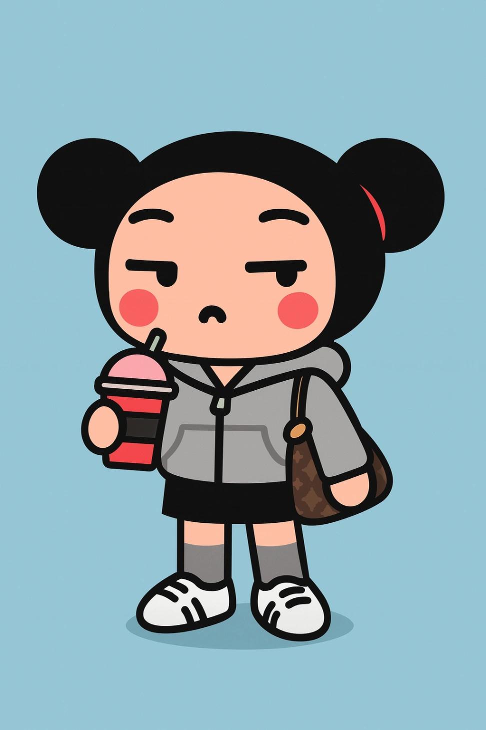 Pucca Cartoon Character AI generated image example