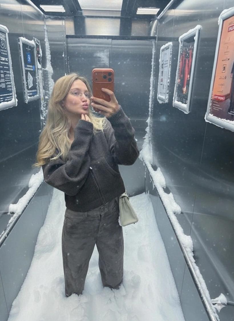 Room Filled with Waist-High Snow AI generated image example