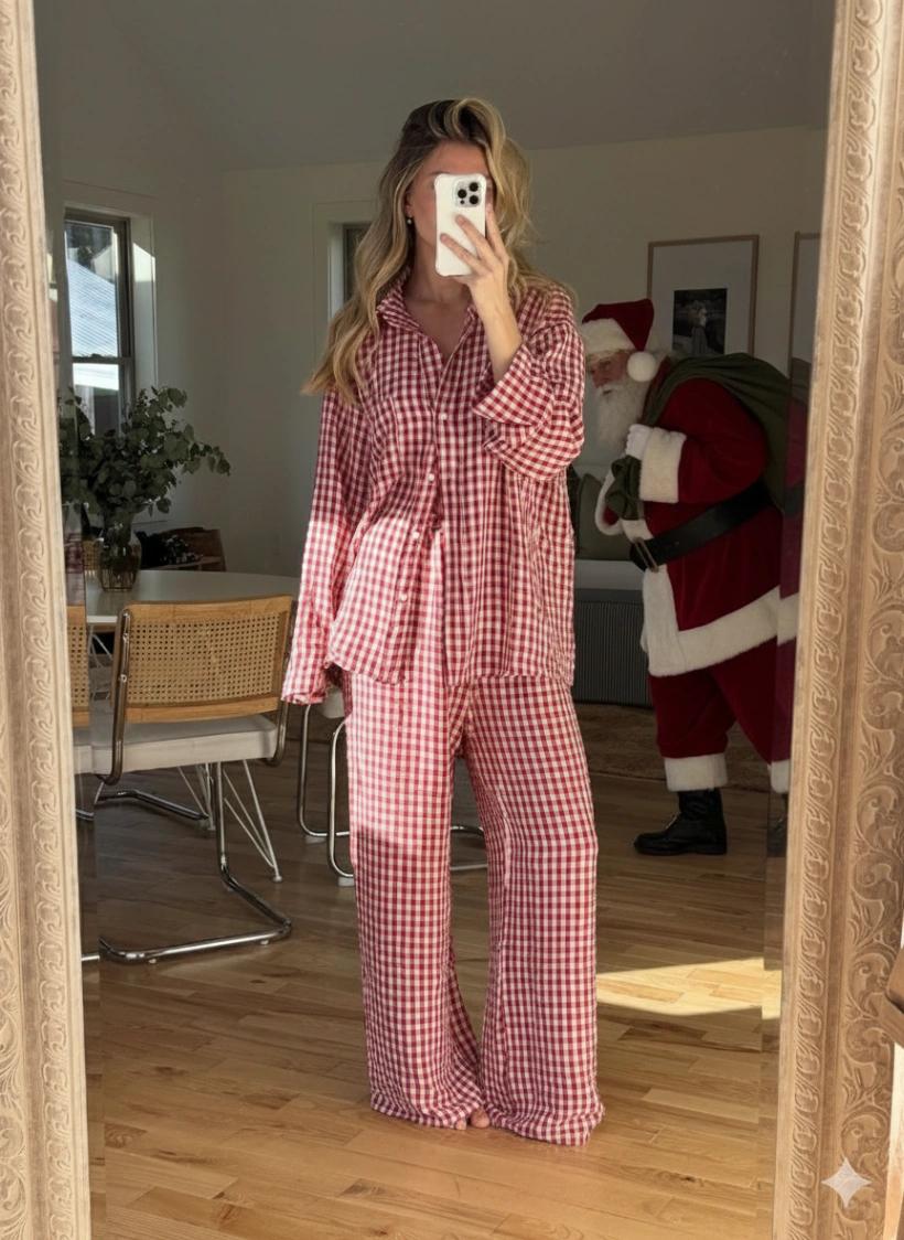 Santa Sneaking Into the House AI generated image example