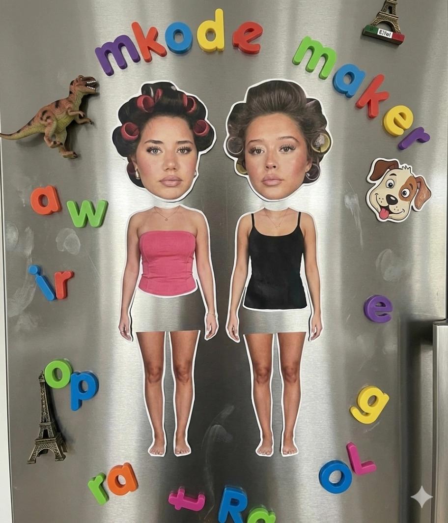 Hand-cut Analog Collage On Fridge AI generated image example