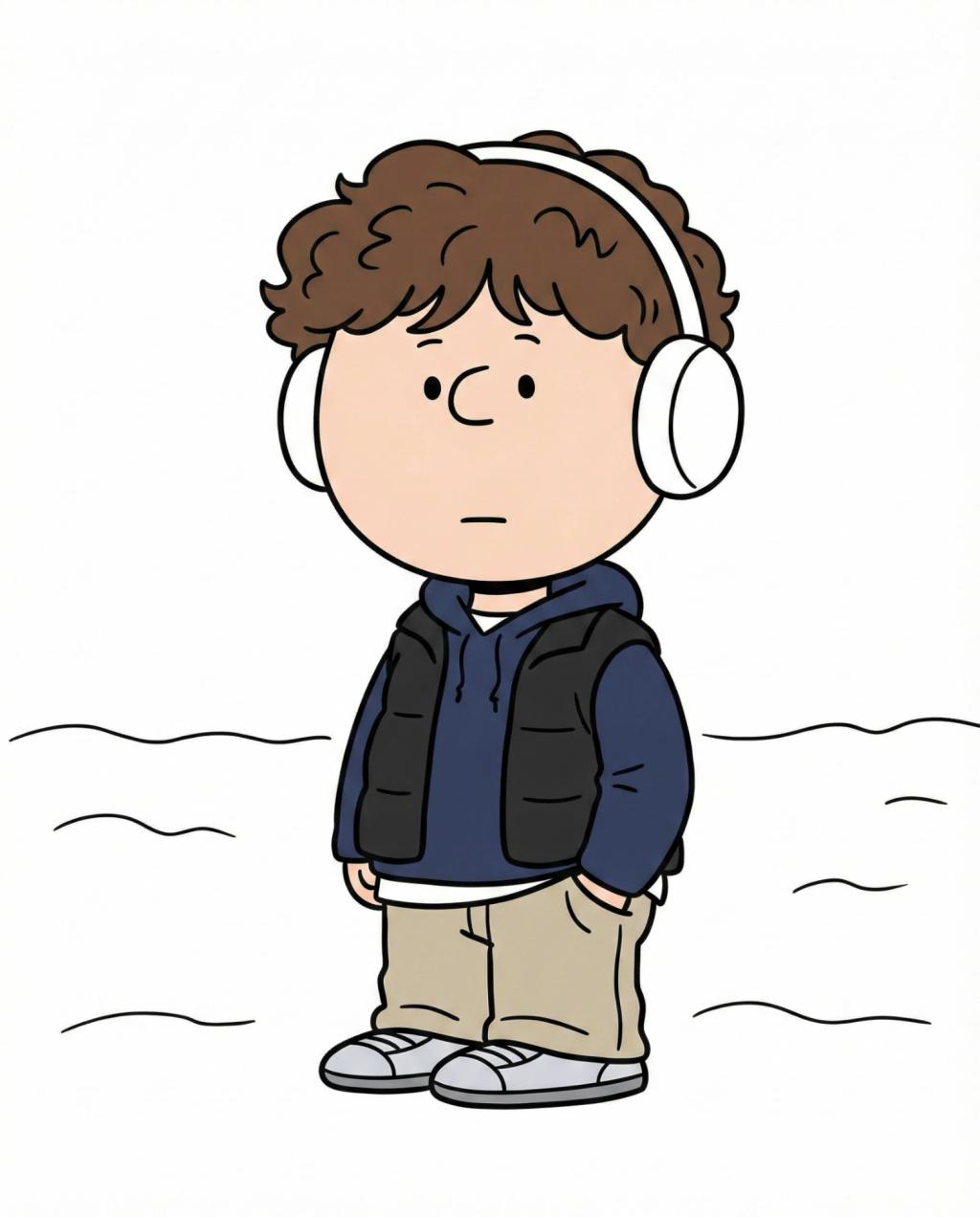 Peanuts (Charlie Brown) Comic Strip Character Transformation AI generated image example