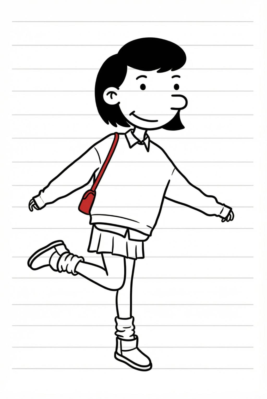 Diary of a Wimpy Kid Style Cartoon Character Transformation AI generated image example