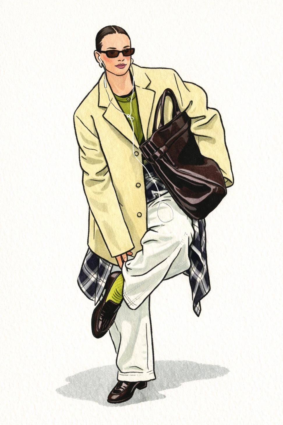 Bold Editorial Fashion Illustration AI generated image example