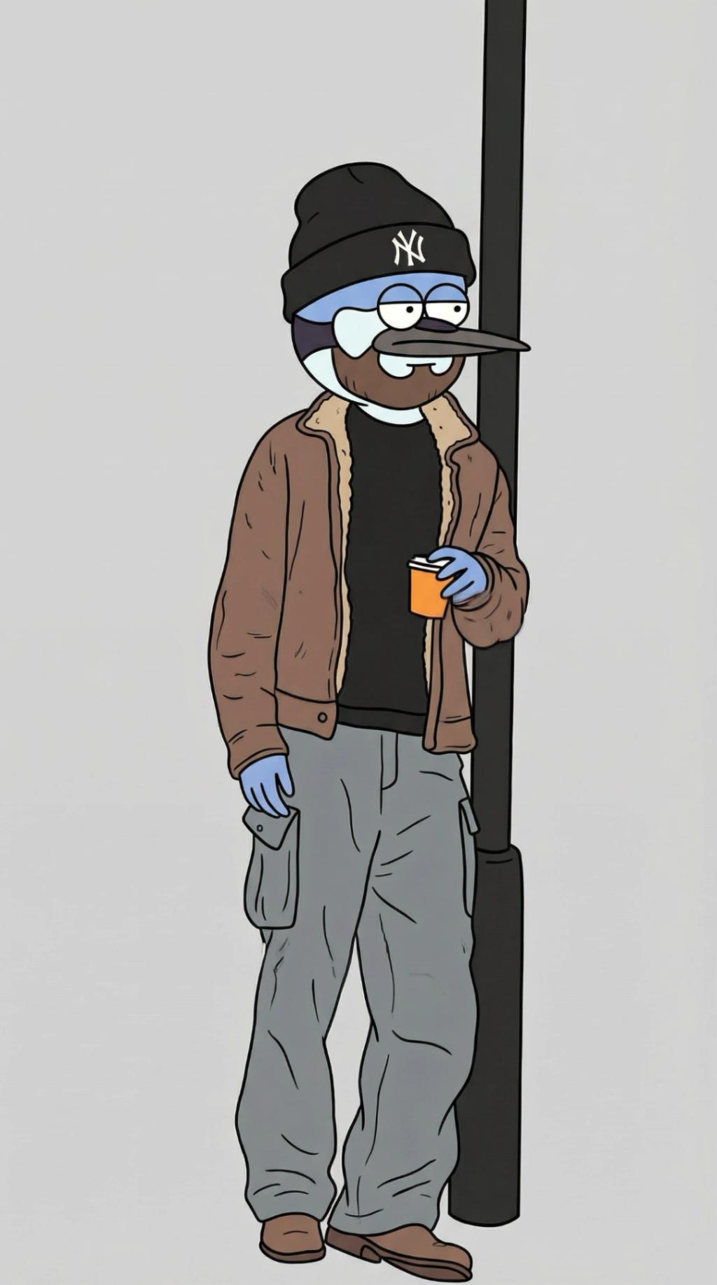 Regular Show Cartoon Character Transformation AI generated image example