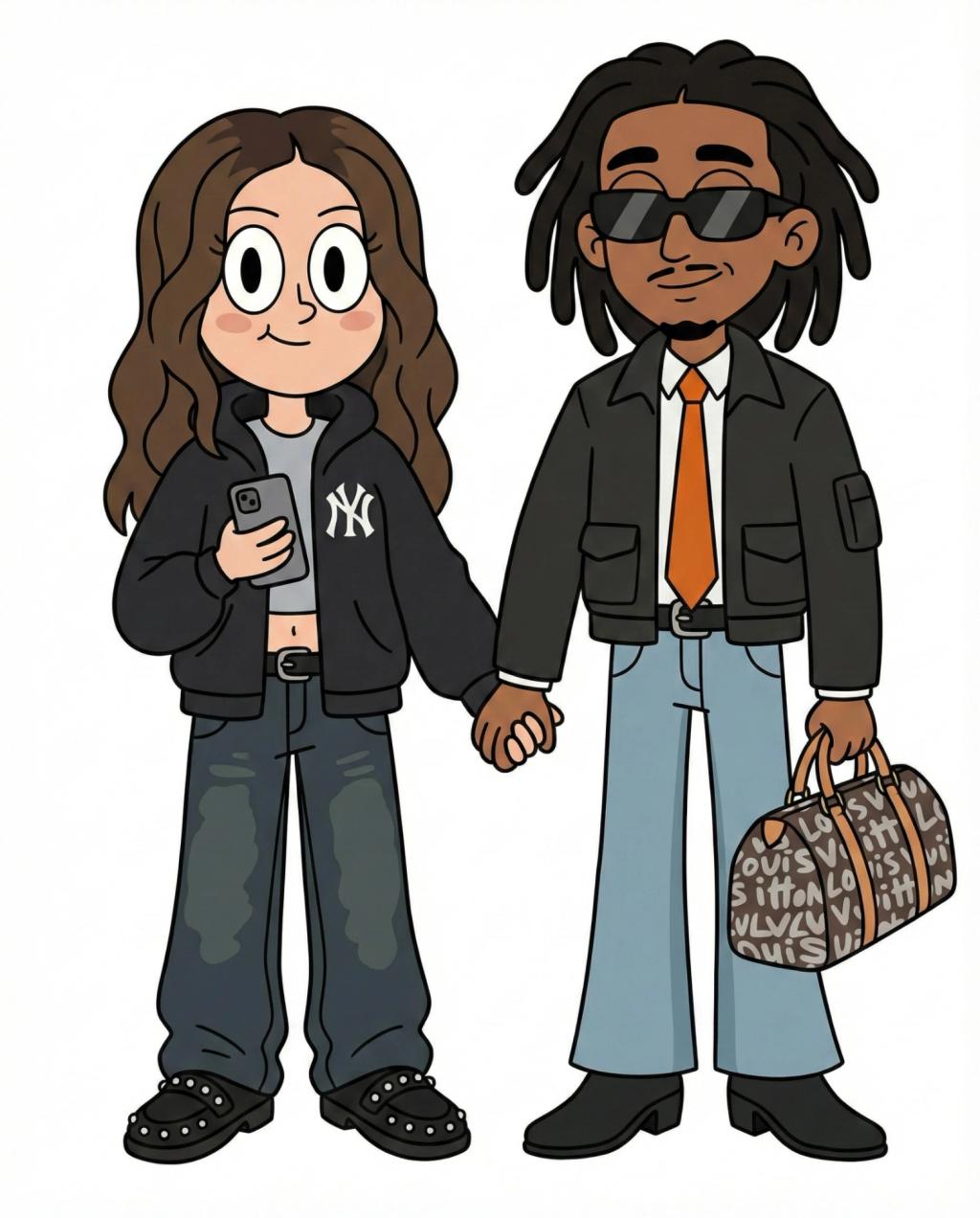 Couple Gravity Falls Cartoon Character Transformation AI generated image example