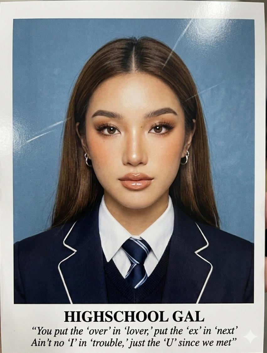 Realistic Girl Yearbook Photo AI generated image example