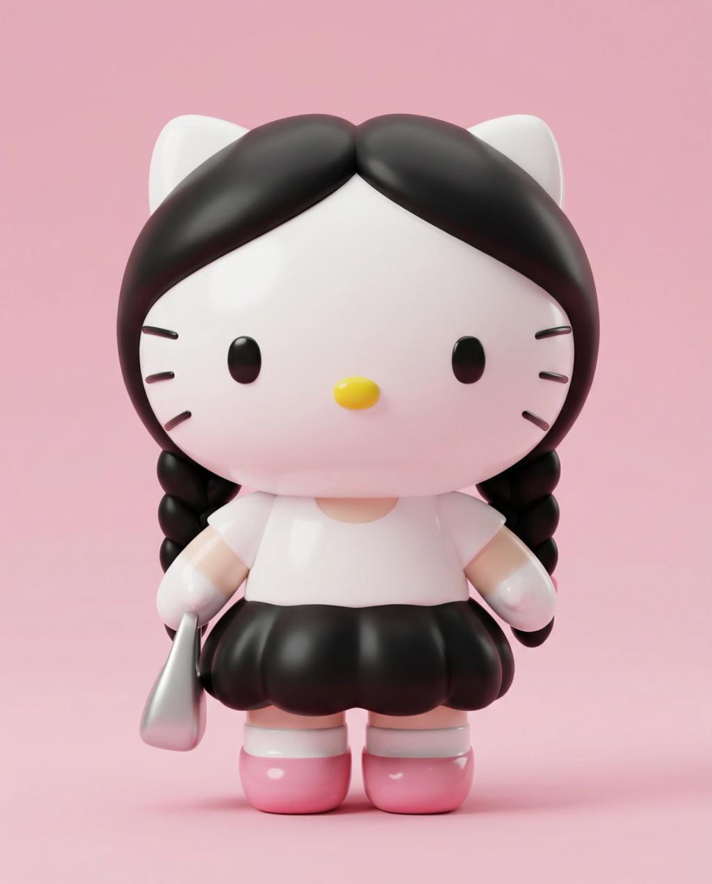 Hello Kitty 3D CGI Style Character Transformation AI generated image example