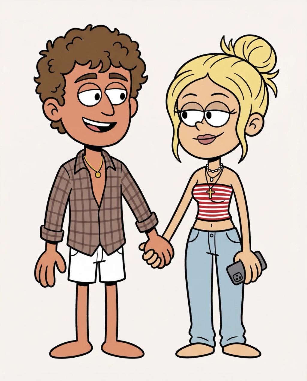 Couple Loud House Cartoon Character Transformation AI generated image example