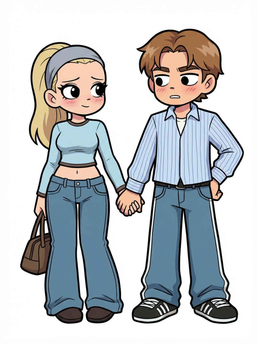 Couple Scott Pilgrim Takes Off Cartoon Character Transformation AI generated image example