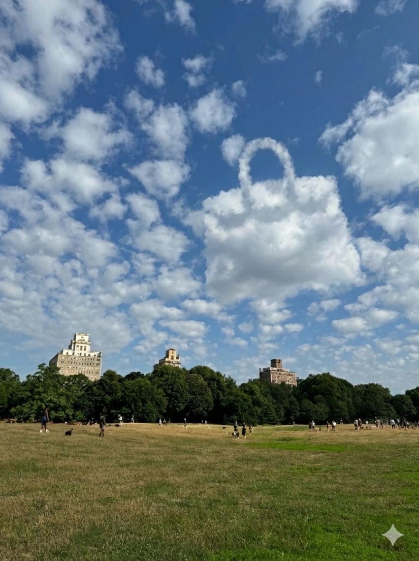 Wanted Item into Clouds ("I asked universe for a sign" trend) AI generated image example