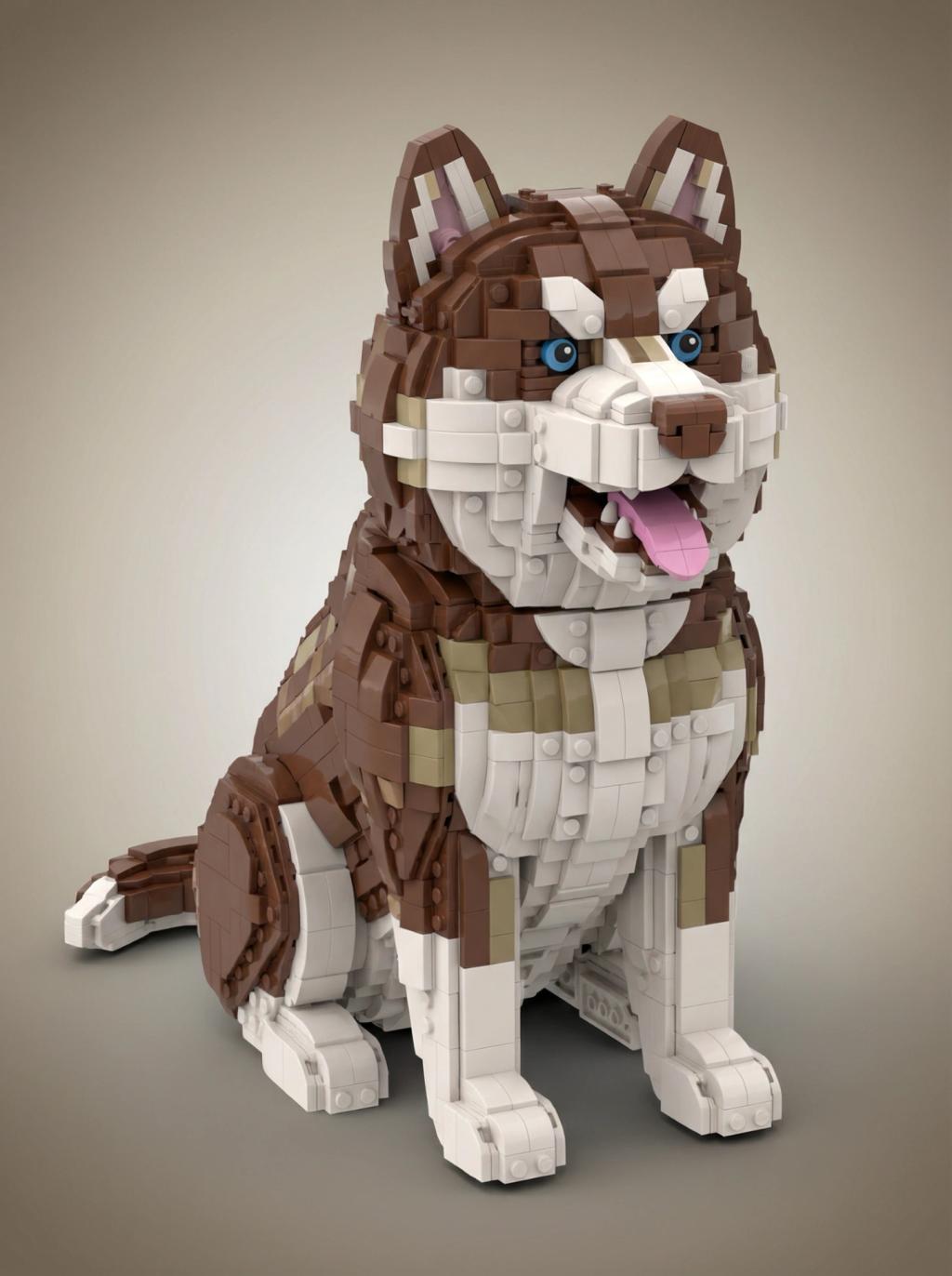 Advanced LEGO Pet Transformation (More Pieces) AI generated image example