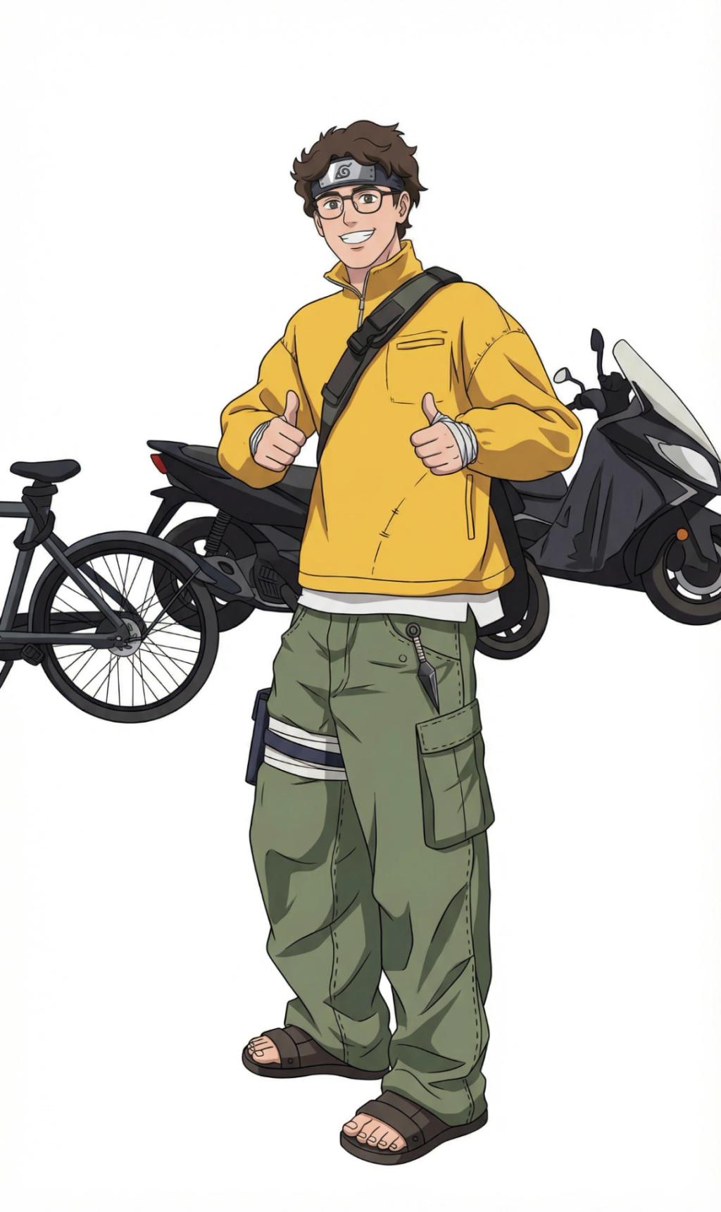 Naruto Anime Shinobi Character Transformation AI generated image example