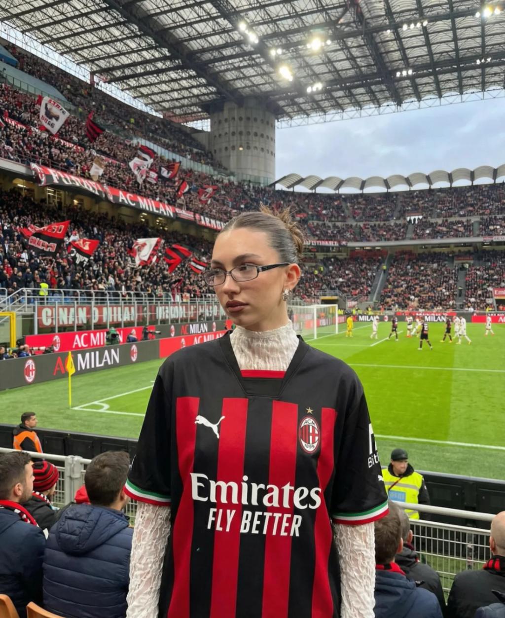 Fan at Live Soccer Stadium AI generated image example