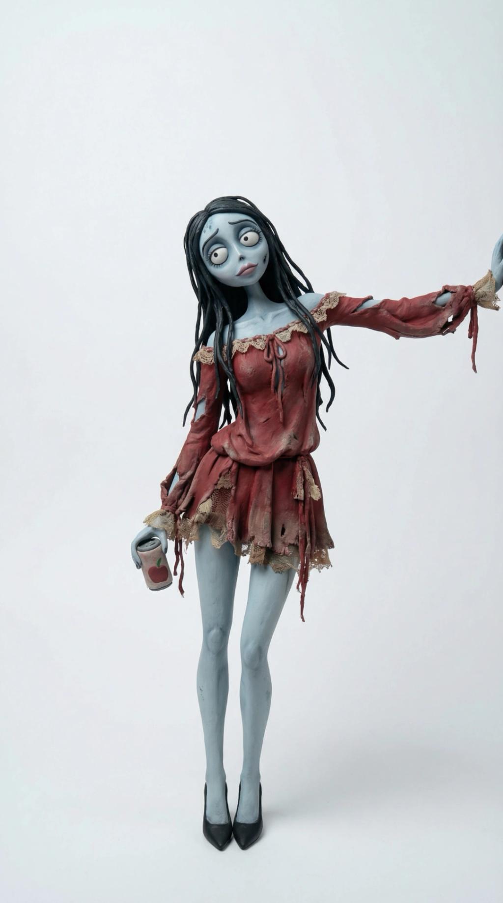 Corpse Bride 3D Cartoon Character Transformation AI generated image example