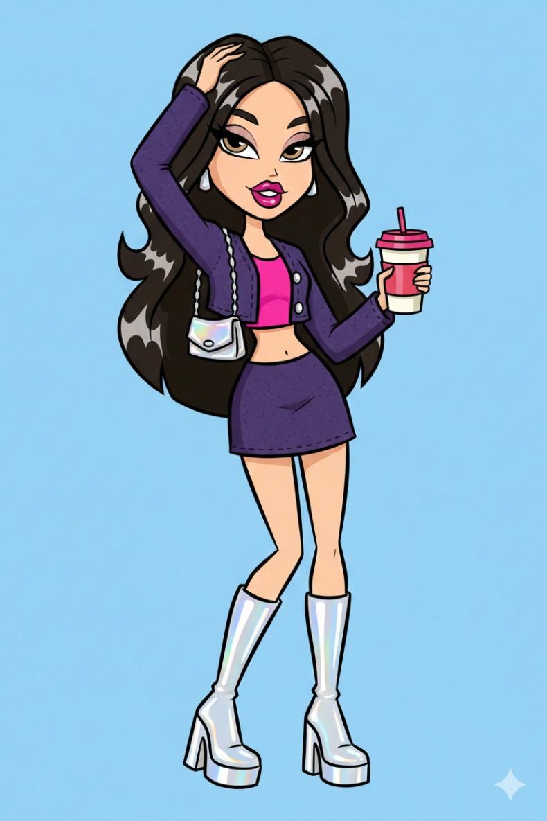 Bratz TV Series Cartoon Character Transformation AI generated image example