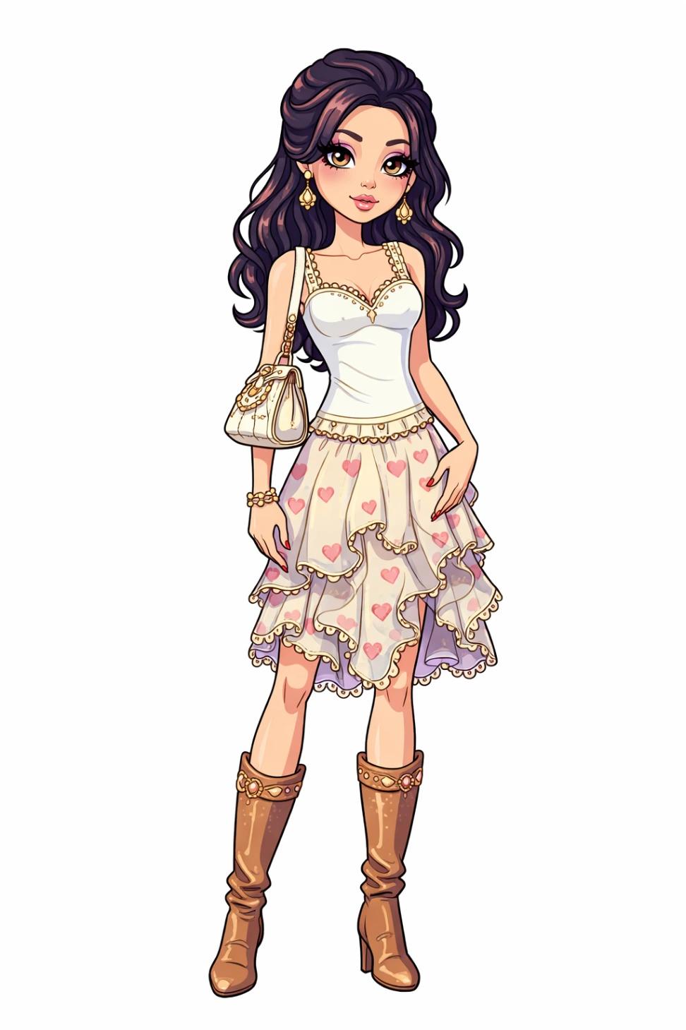 Ever After High Cartoon Character Tranformation AI generated image example