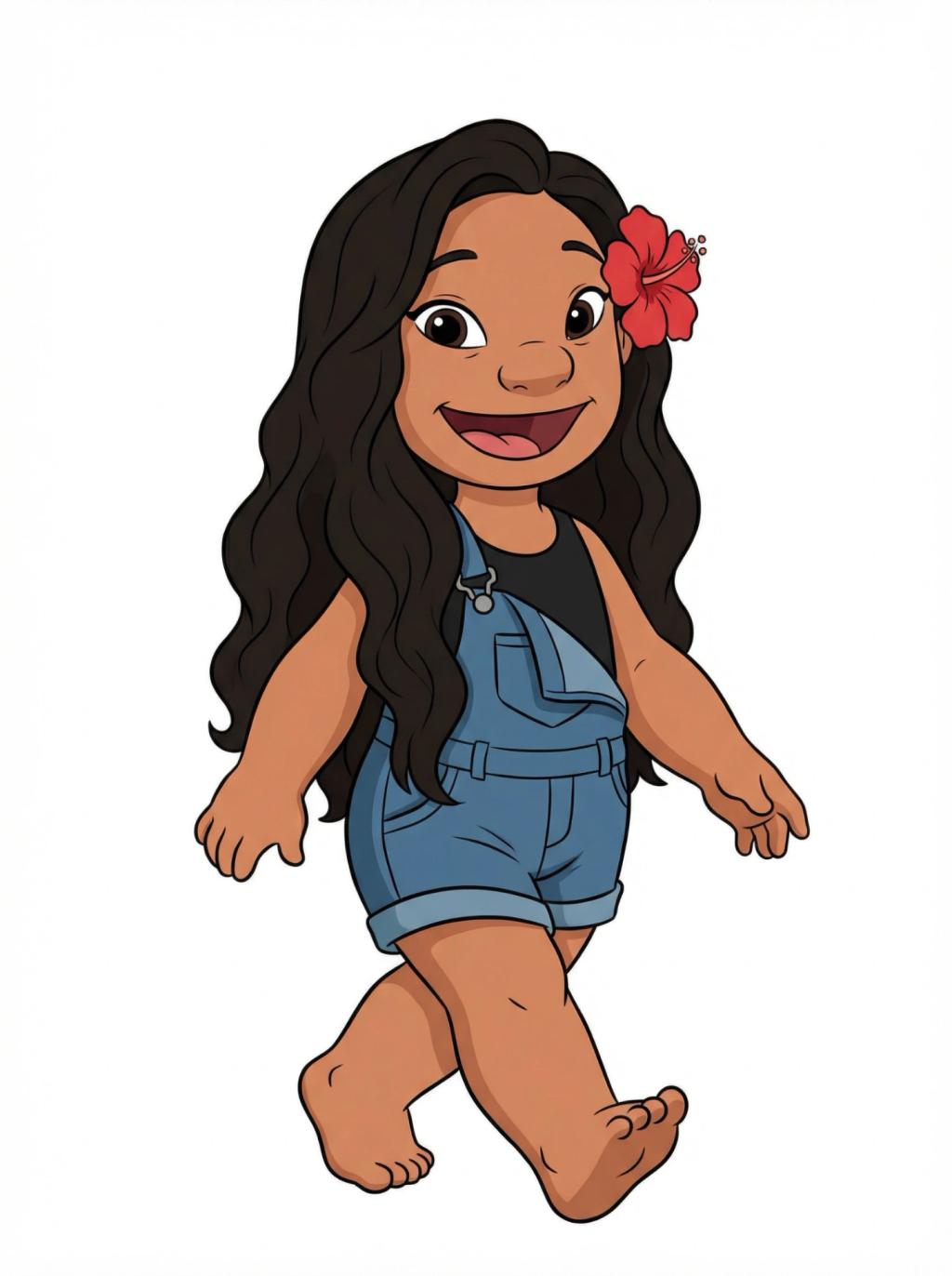 Lilo From Disney’s “Lilo & Stitch” Animation Transformation AI generated image example
