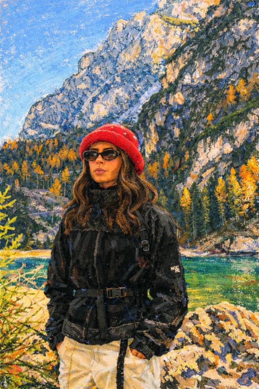 Oil Pastel Grain Illustration AI generated image example