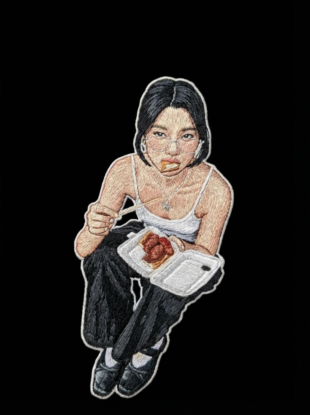 Embroidery Patch (Person) AI generated image example