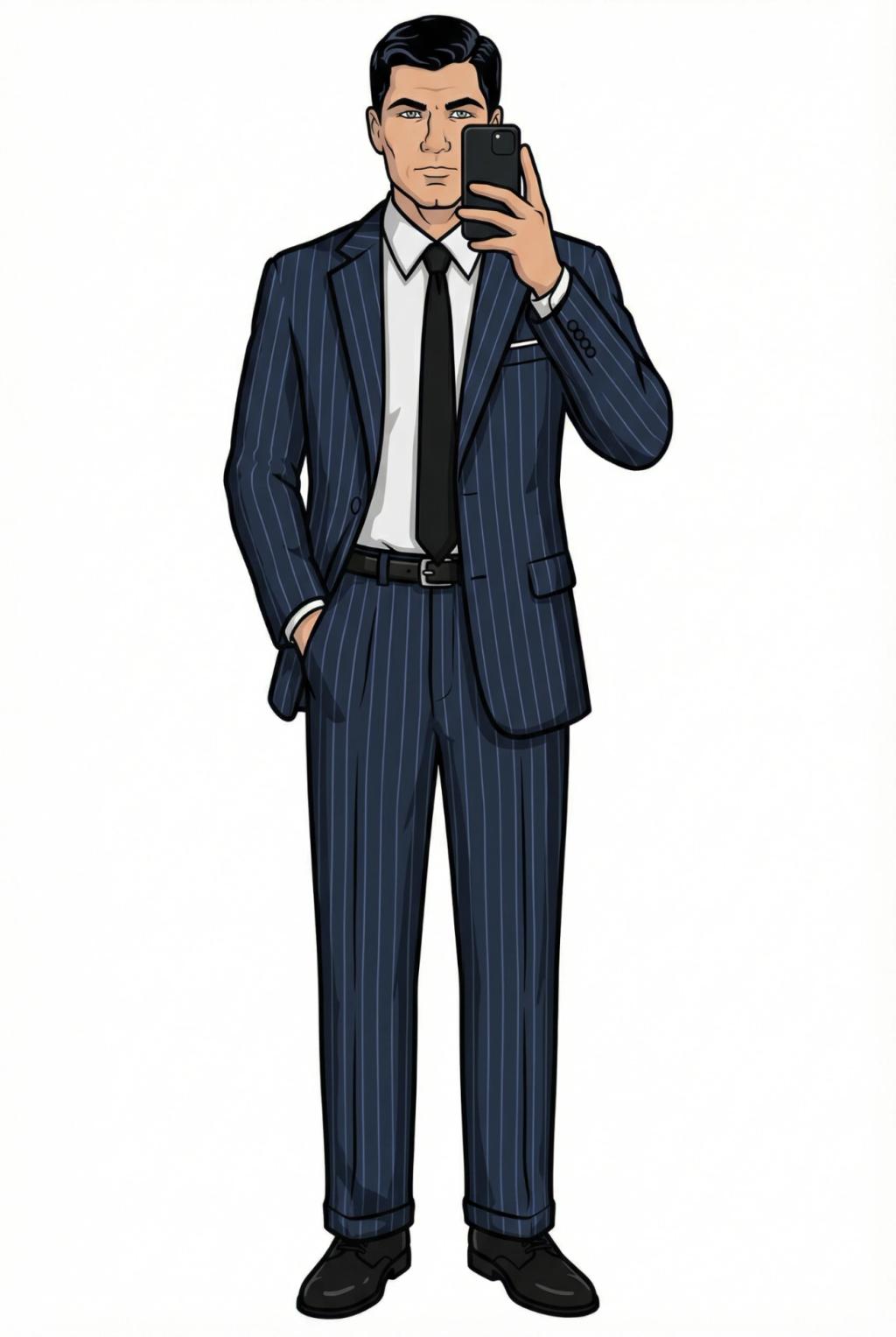 Archer Animated TV Series Character Transformation AI generated image example