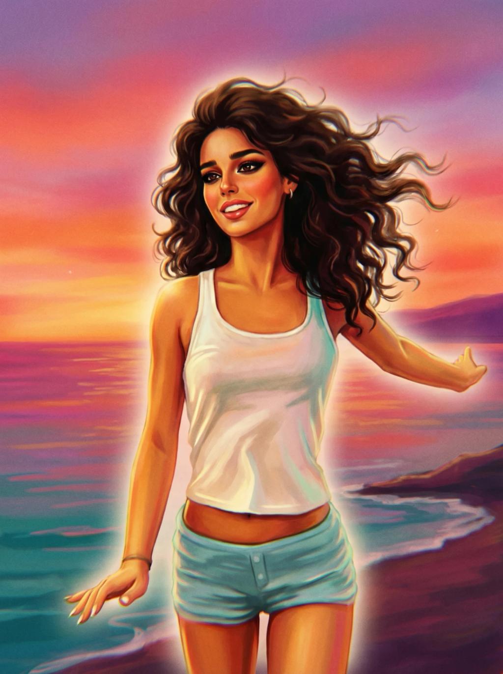 Vintage Bollywood Film Poster Illustration AI generated image example