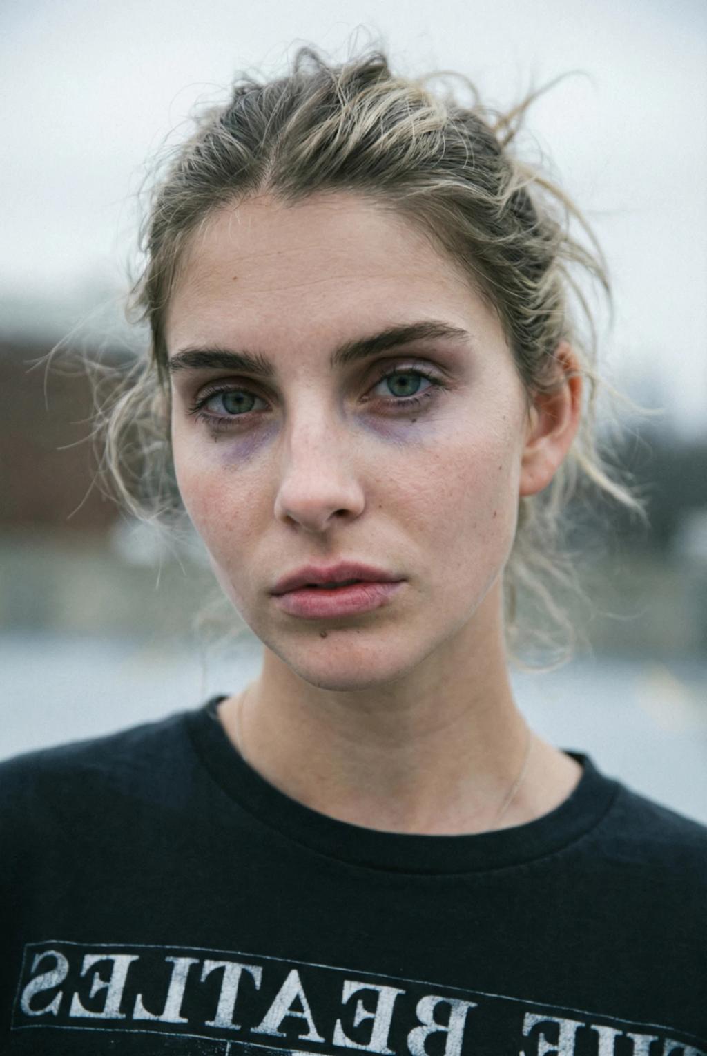 Tired Girl Grunge Editorial AI generated image example