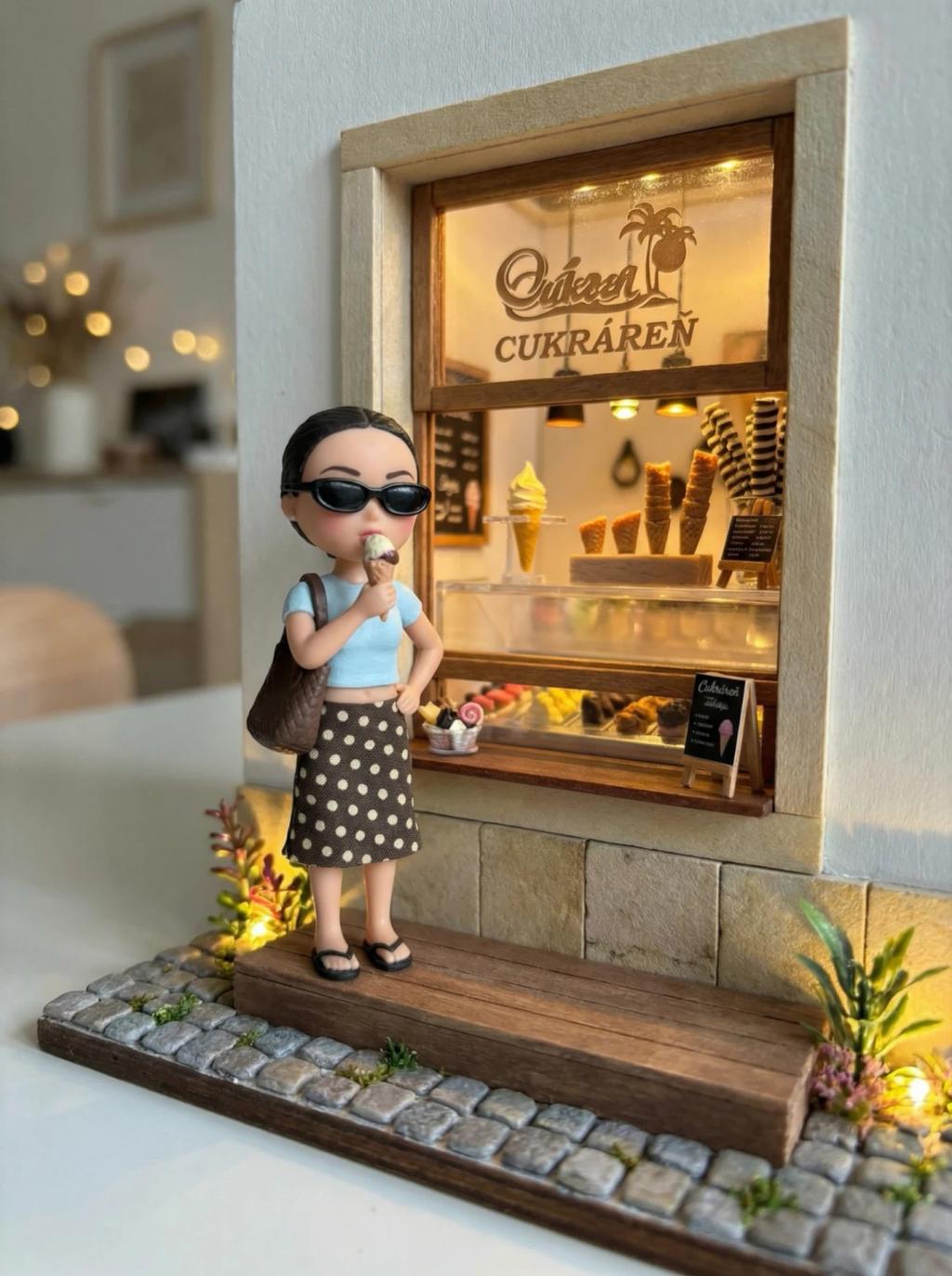 Chibi 3D Diorama Scene AI generated image example