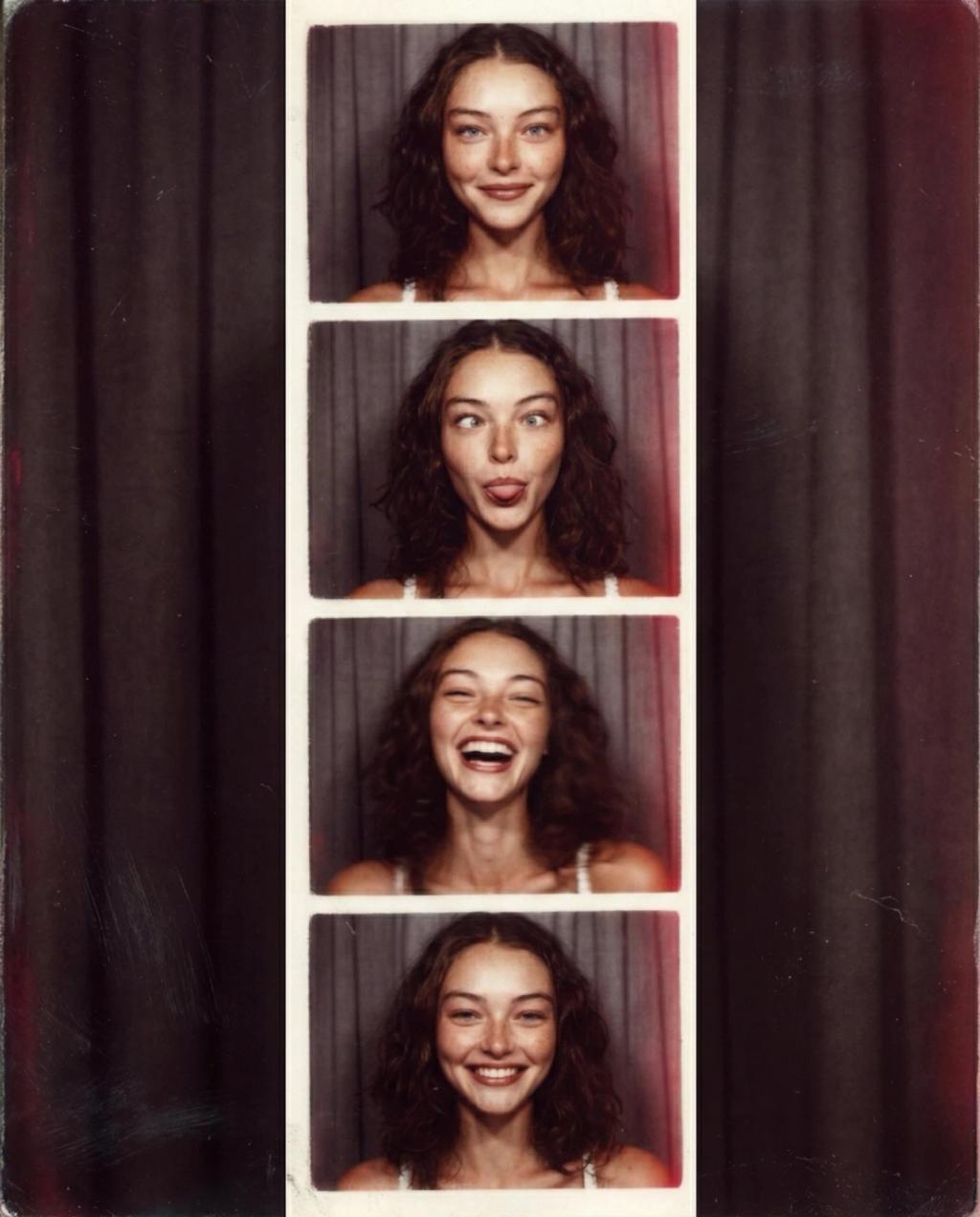 Vintage Film Photo Booth Strip AI generated image example