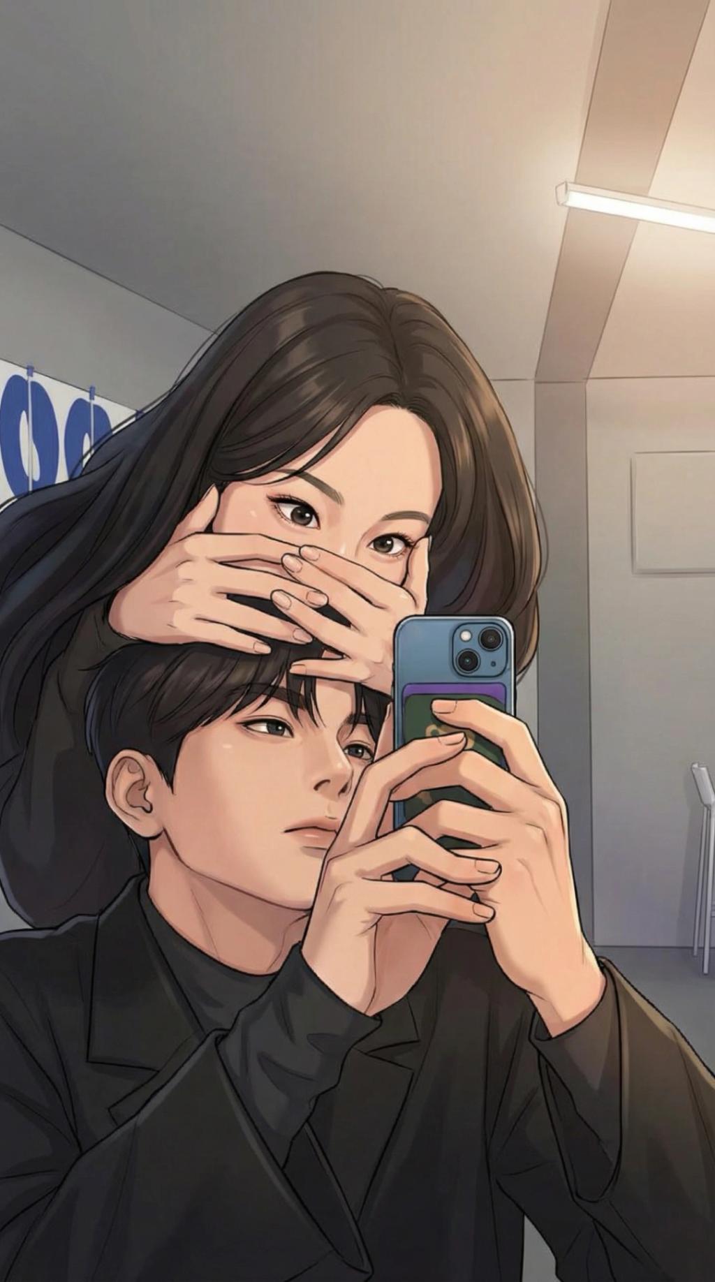 Korean Webtoon Style Illustration AI generated image example