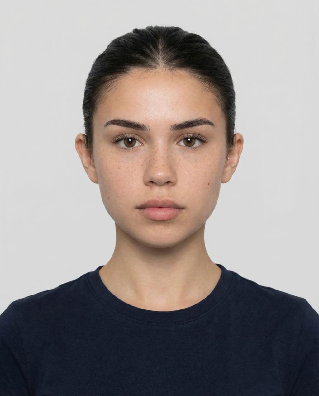 Universal Passport / Visa Photo (ICAO Standard) AI generated image example