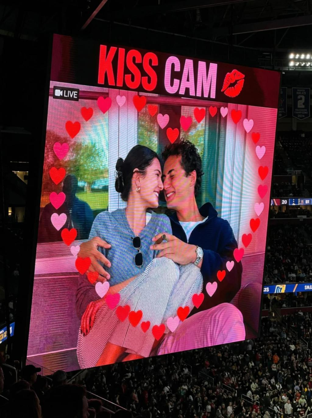 Stadium Jumbotron Kiss Cam AI generated image example