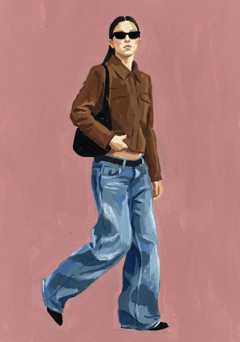 Gouache Fashion Illustration (Opaque Matte Finish) AI generated image example