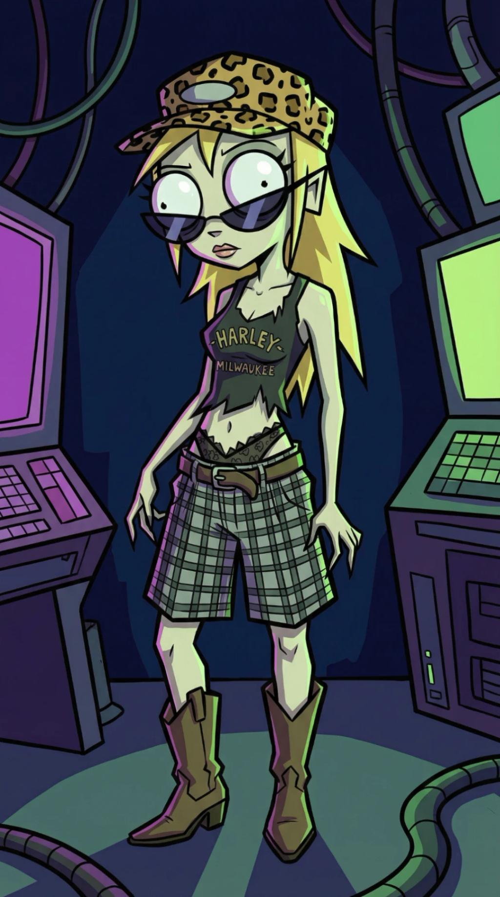 Invader Zim Cartoon Character Transformation AI generated image example