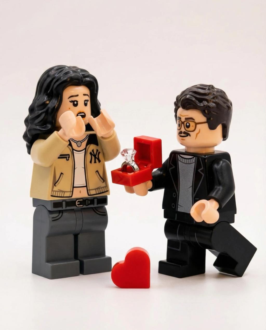 Couple Valentine's LEGO Minifigure (Proposal) AI generated image example