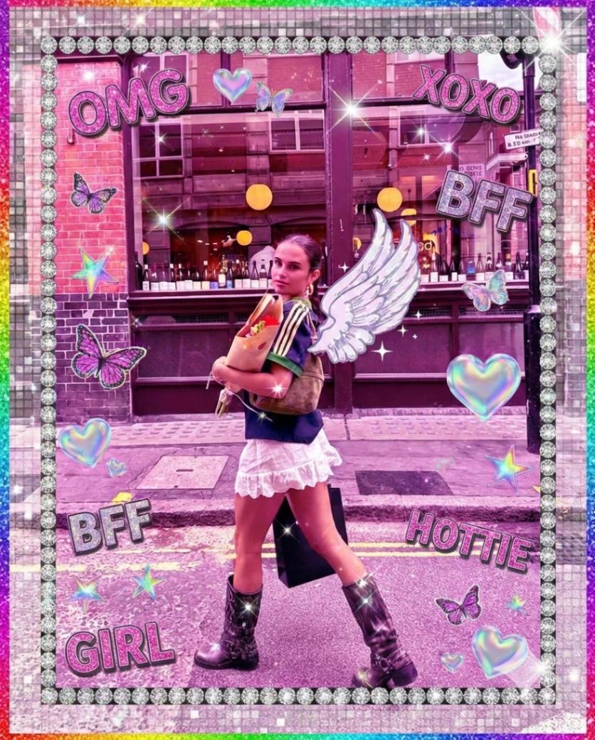 Blingee / MySpace Glitter GIF Aesthetic AI generated image example