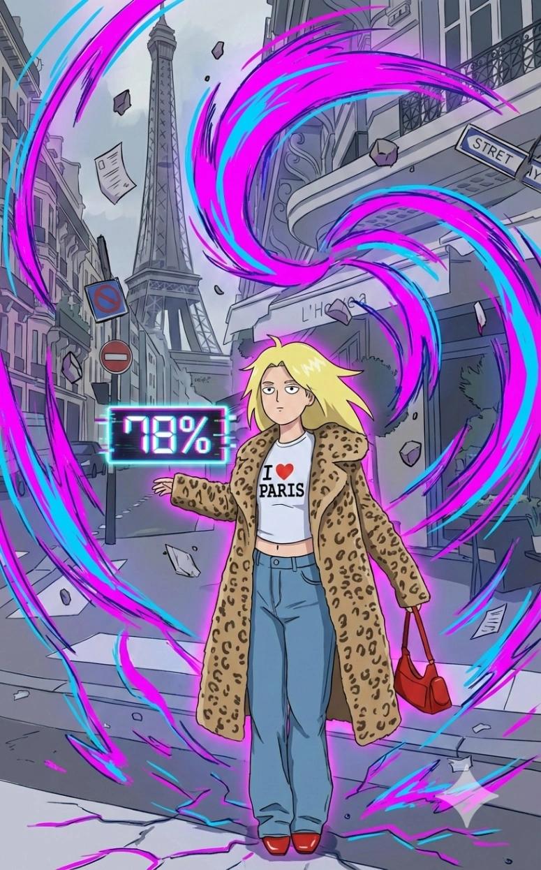 Mob Psycho 100 Anime Character AI generated image example