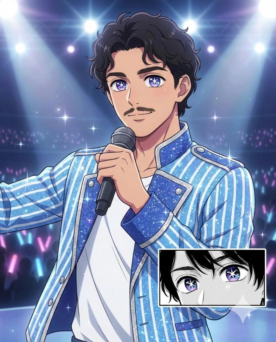 Oshi no Ko Anime Character AI generated image example