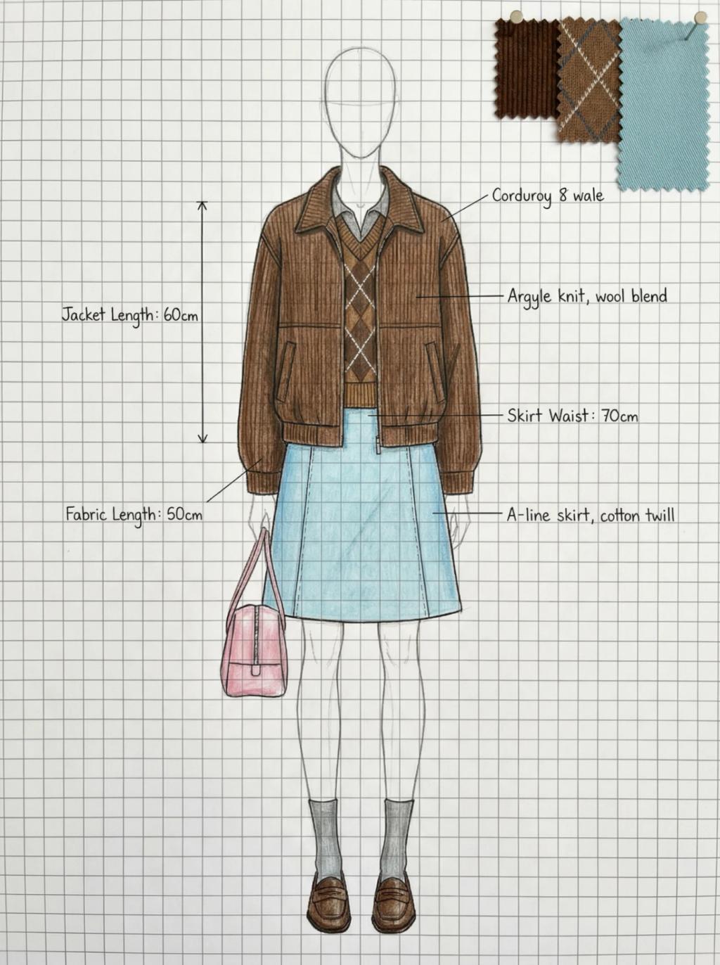 Croquis Fashion Sketch AI generated image example